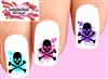 Skull Splatter Assorted Set of 20 Waterslide Nail Decals