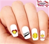 Softball Assorted Set of 20 Waterslide Nail Decals