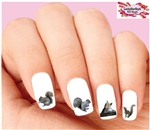 Squirrel Assorted Set of 20 Waterslide Nail Decals