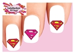 Superman Assorted Set of 20 Waterslide Nail Decals