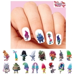 Trolls World Tour Poppy, Biggie, Branch Set of 20 Assorted Waterslide Nail Decals