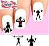 Women's Girls Weighting Dumbbells Assorted Set of 20 Waterslide Nail Decals