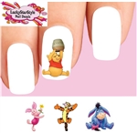 Winnie the Pooh Tigger Piglet Eeyore Assorted Set of 20 Waterslide Nail Decals