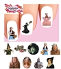 Wizard of Oz Dorothy Tinman Lion Witch Assorted Set of 20 Waterslide Nail Decals