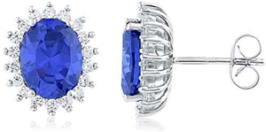 Silver Earrings with Cubic Zirconia