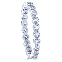 Sterling Silver Eternity Ring with Claw Set Cubic Zirconia