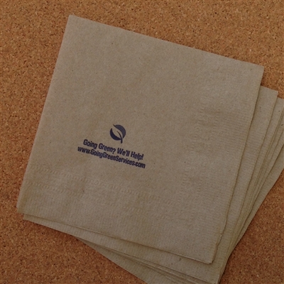 Natural Beverage Napkin (1 ply, 1/4 fold)