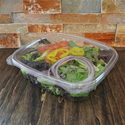 StalkMarket Clear Compostable PLA Hinged Deli Box 24 oz.