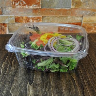 StalkMarket Clear Compostable PLA Hinged Deli Box 32 oz.