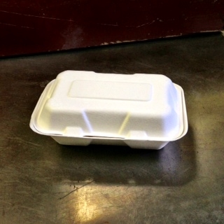 Compostable Bagasse Clamshell 7" x 5" x 3"