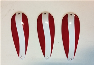 3 Pack of Red/White Nickel back  5/8 oz Spoons