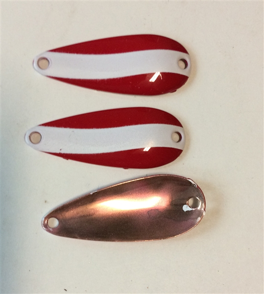 3 Pack of Red/White Copper back  1/4 oz Spoons