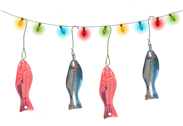 4 Pack of Big Goldfish Ornaments