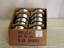 G40504 - Stitching Wire/Round/26 Gauge/On 5 lb. Spool/Galvanized/Per Case of Ten Spools