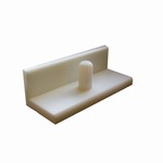 G40514 - Jogging Block with Magnetic Strip - 4" x 12" White/Plastic/Each