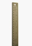 12" Cork-Backed Stainless Steel Printers' Ruler in Inch and Metric Scales