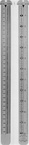 G47757 - Printer’s 18" Line Gauge Ruler/2-Sided/Stainless Steel/Point-Inches/Metric-Point