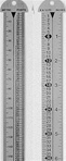 G47758 - Printer’s 24" Line Gauge Ruler/2-Sided/Stainless Steel/Point-Inches/Metric-Point