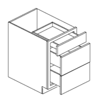 Ashford Series Charleston Saddle Base BASE DRAWER KITCHEN CABINET - 3 DRAWERS (15"Wx24"Dx34 1/2"H) from The Cabinet Depot