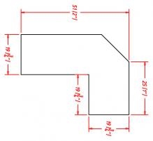 Ashford Series Frost White Shaker ANGLE LIGHT RAIL MOLDING (1"H X 2"D X 96"W)MOUNTS TO BOTTOM OF WALL  KITCHEN CABINETS) from The Cabinet Depot