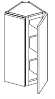 Ashford Series Charleston Saddle WALL ANGLE END KITCHEN CABINET - 1 DOOR, 3 SHELF (12"Wx12"Dx42"H) from The Cabinet Depot