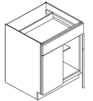 Fairfield Series Barrington White BASE 24 KITCHEN CABINET - 2 DOOR, 1 DRAWER 1 SHELF (24"Wx24"Dx34 1/2"H) from The Cabinet Depot