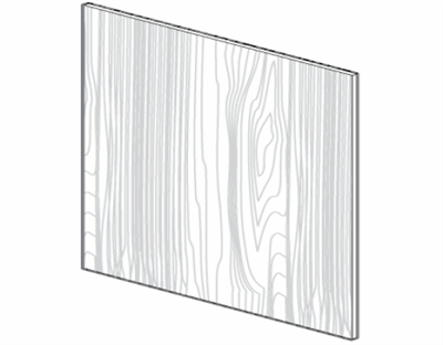 Fairfield Series  Barrington White BASE PANEL SKIN - SINGLE SIDE FINISH (24"Wx96"H) from The Cabinet Depot