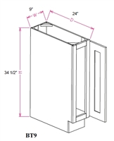 Ashford Series  Charleston Saddle SPICE DRAWER - 1 DRAWER (6"Wx24"D"x34 1/2"H) from The Cabinet Depot