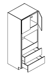 Fairfield Series  Barrington White  Tall SPICE DRAWER - 1 DRAWER (6"Wx24"D"x34 1/2"H) from The Cabinet Depot