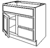 Ashford Series  Grey Shaker SPICE DRAWER - 1 DRAWER (6"Wx24"D"x34 1/2"H) from The Cabinet Depot