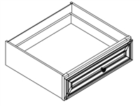 Ashford Series  Charleston White  Accessories SPICE DRAWER - 1 DRAWER (6"Wx24"D"x34 1/2"H) from The Cabinet Depot
