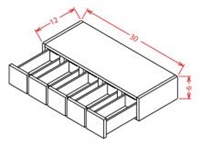 Ashford Series Charleston Saddle SPICE DRAWER - 1 DRAWER (6"Wx24"D"x34 1/2"H) from The Cabinet Depot