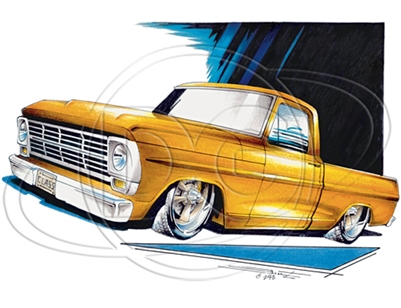 '67-'69 Ford F150 Lowered Hot Rod Pickup T-shirt