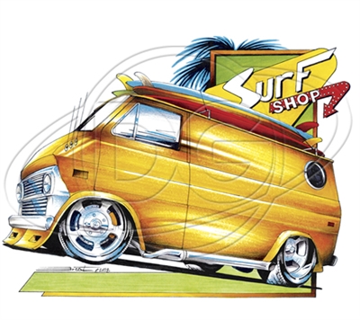 Ford Econoline Custom Surf Van Hot Rod T-shirt