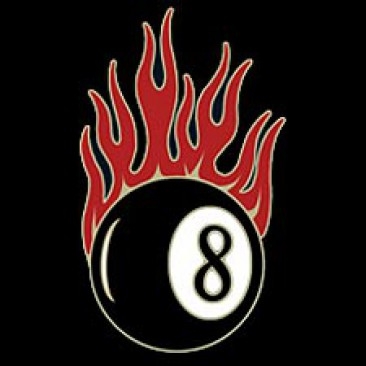 Flaming Eight Ball Hot Rod T-shirt