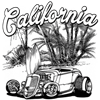 California Roadster Cruiser Hot Rod T-shirt