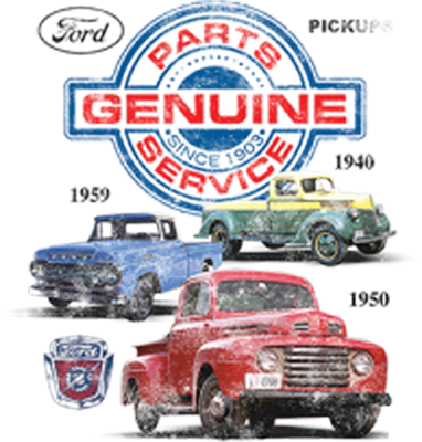 Ford Genuine Parts-Service Classic Pickups T-shirt S-XXXL