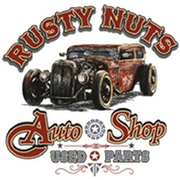 Rusty Nuts Auto Shop Hot Rod Rat Rod T-shirt