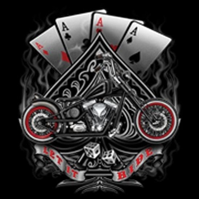 4 Aces and Bobber Motorcycle Biker T-shirt