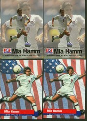 Mia Hamm Soccer Card 4 Card Lot