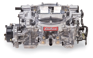 EDELBROCK THUNDER SERIES AVS 800 CFM CARBURETOR, SQUARE-FLANGE, ELECTRIC CHOKE (NON-EGR)- SATIN FINISH -- 1813