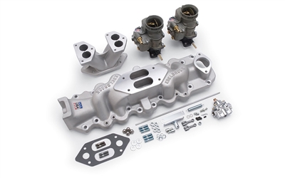 EDELBROCK DUAL CARB KIT FOR 1938-48 FORD FLATHEAD (SLINGSHOT MANIFOLD)  -- 2012