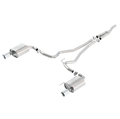 FORD RACING 2015-2016 MUSTANG 2.3L TOURING CAT BACK EXHAUST SYSTEM WITH CHROME TIPS -- M-5200-M4TC