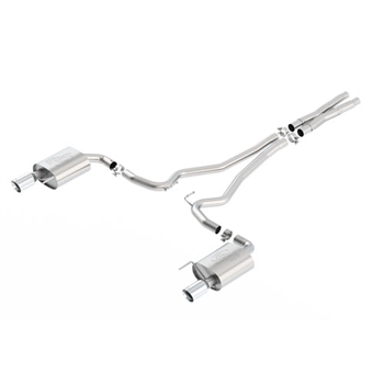 2016-17 MUSTANG GT 5.0L EC-TYPE CAT BACK EXHAUST SYSTEM - CHROME TIPS  -- M-5200-M8GC