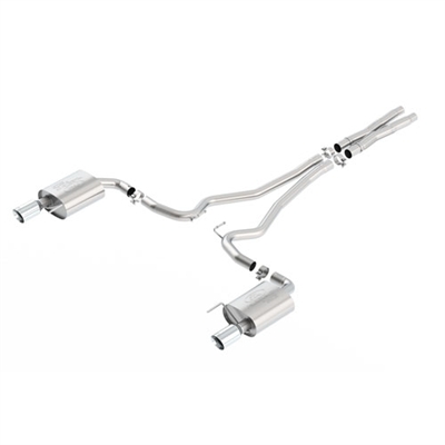 FORD RACING 2015-2017 MUSTANG GT TOURING CAT BACK EXHAUST SYSTEM WITH CHROME TIPS -- M-5200-M8TC