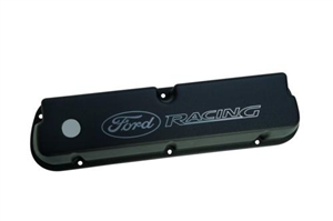 LASER ETCHED BLACK "FORD RACING" VALVE COVERS -- M-6582-LE302BK