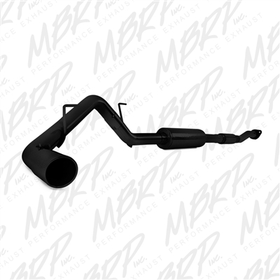 MBRP 2011-2014 Ford F150 3" Cat Back, Single Side Exit, Black coated  -- S5230BLK