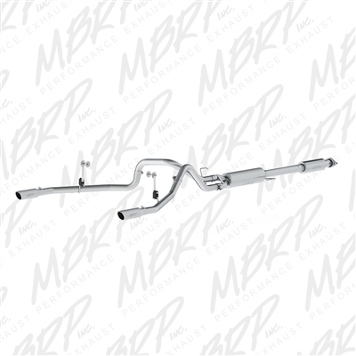 MBRP 2015 Ford F150 2.5" Cat Back, Dual Rear Exit, Aluminized  -- S5258AL