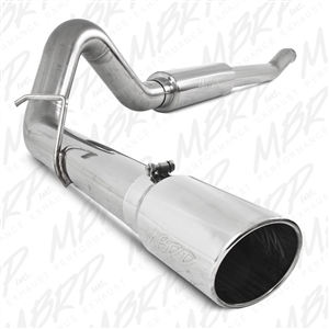 MBRP 2003-2007 Ford F-250/350 6.0L, EC/CC 4" Turbo Back, Single Side (Stock Cat) Exit, T409  -- S6206409