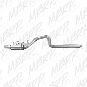 MBRP 2007-2010 Ford Shelby GT500 Dual Mufflers Cat Back, Dual Split Rear, Street Version T304, 4" Tips  -- S7270AL